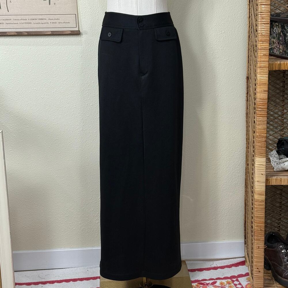 Vintage 80s 90s Maxi Skirt Office Siren Dark Coquette Corpcore Officecore XS